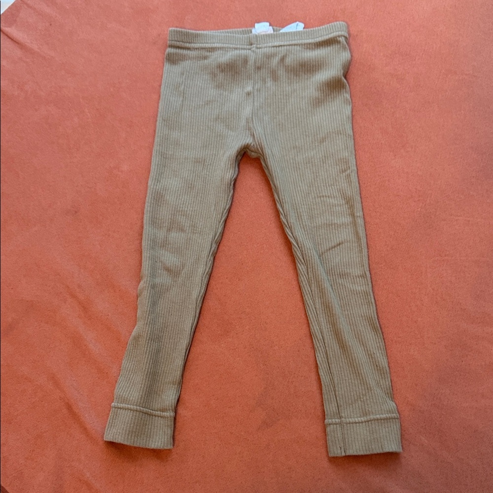 Jamie Kay Tan Ribbed Kids Leggings